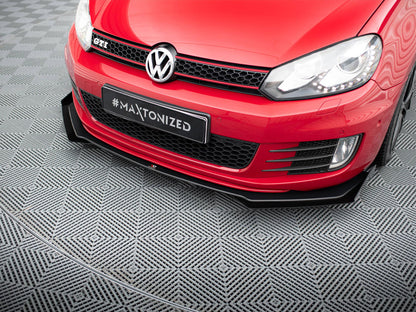 Maxton Design Street PRO Front Splitter V.3 + Flaps VW Golf GTI Mk6
