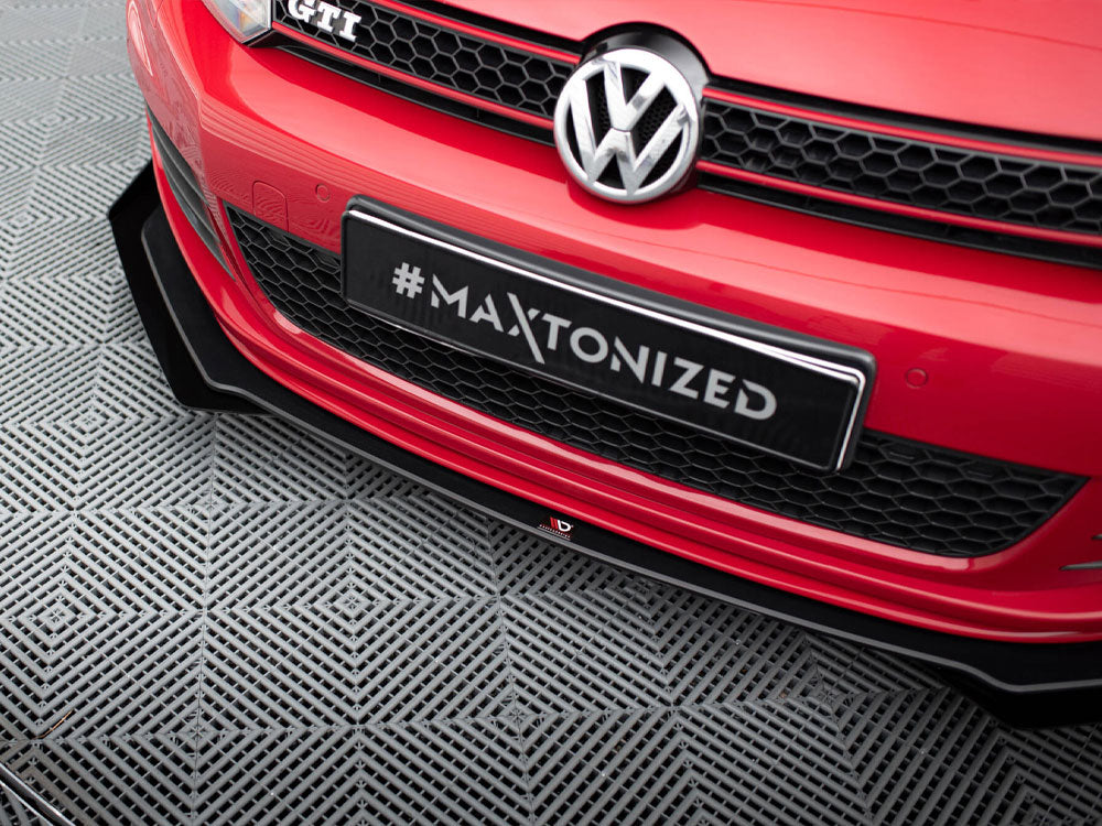 Maxton Design Street PRO Front Splitter V.3 + Flaps VW Golf GTI Mk6