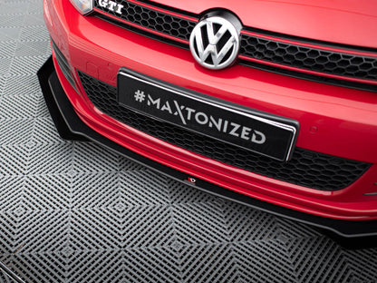Maxton Design Street PRO Front Splitter V.3 + Flaps VW Golf GTI Mk6
