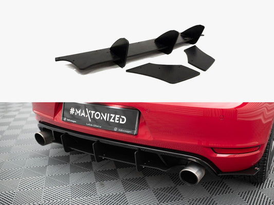 Maxton Design Rear Diffuser & Rear Side Splitters VW Golf Mk6 GTI / 35TH