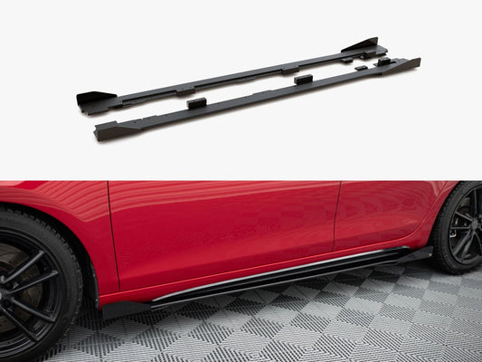 Maxton Design Street PRO Side Skirts Diffusers + Flaps VW Golf GTI Mk6