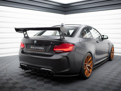 Maxton Design Carbon Spoiler With External Brackets Uprights BMW M2 F87