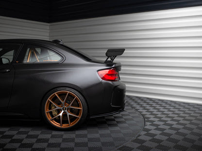 Maxton Design Carbon Spoiler With External Brackets Uprights + LED BMW M2 F87