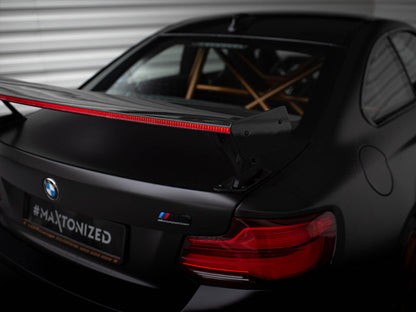 Maxton Design Carbon Spoiler With External Brackets Uprights + LED BMW M2 F87