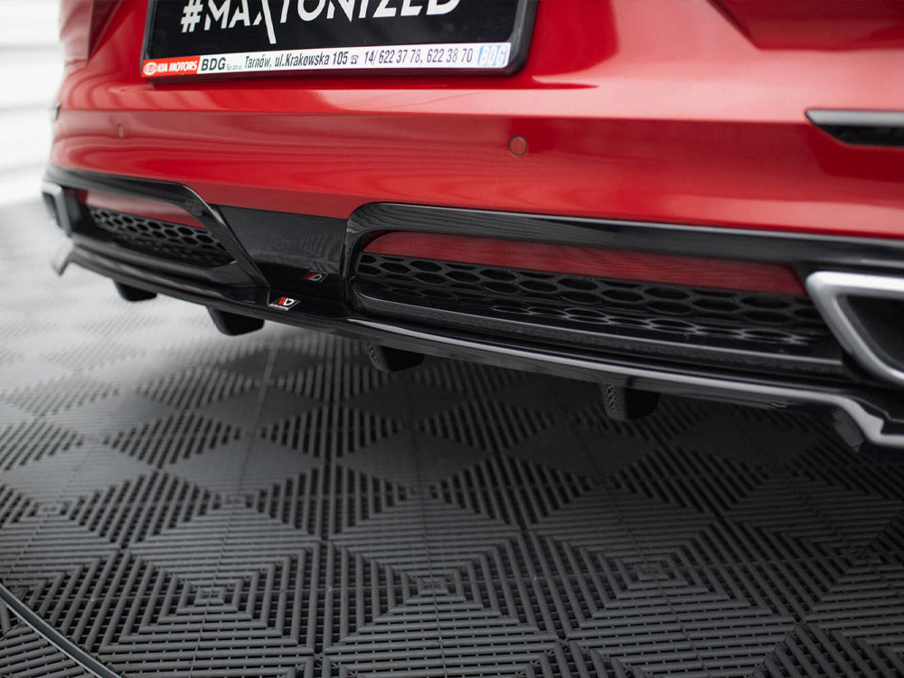 Maxton Design Central Rear Splitter (Vertical Bars) Kia ProCeed GT-Line Mk1