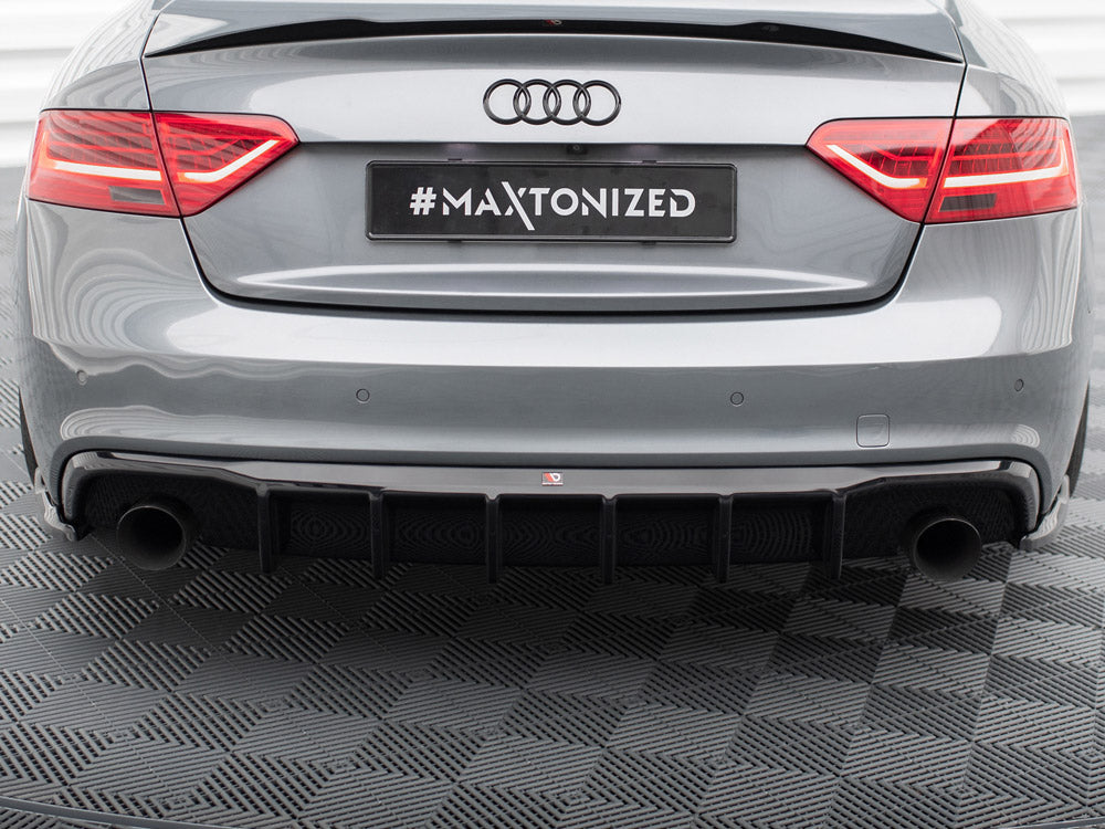 Maxton Design Rear Valance Audi A5 S-Line Coupe / Sportback 8T Facelift (Version with single exhausts on both sides)