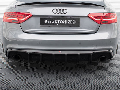 Maxton Design Rear Valance Audi A5 S-Line Coupe / Sportback 8T Facelift (Version with single exhausts on both sides)