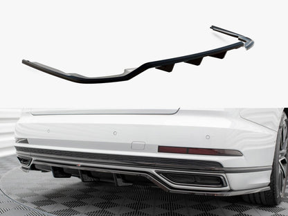 Maxton Design Central Rear Splitter (Vertical Bars) Audi A8 S-Line D5