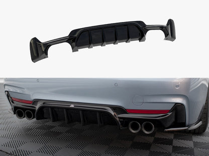 Maxton Design Rear Valance BMW 4 Coupe / Gran Coupe / Cabrio M-Pack F32 / F36 / F33 (Version with dual exhausts on both sides)