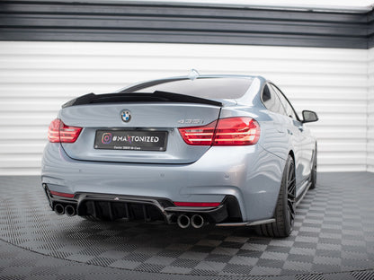 Maxton Design Rear Valance BMW 4 Coupe / Gran Coupe / Cabrio M-Pack F32 / F36 / F33 (Version with dual exhausts on both sides)
