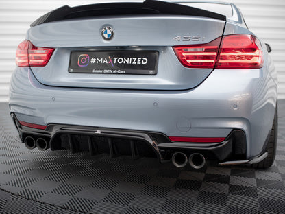 Maxton Design Rear Valance BMW 4 Coupe / Gran Coupe / Cabrio M-Pack F32 / F36 / F33 (Version with dual exhausts on both sides)