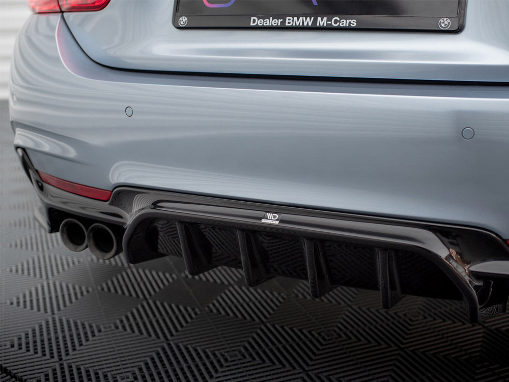 Maxton Design Rear Valance BMW 4 Coupe / Gran Coupe / Cabrio M-Pack F32 / F36 / F33 (Version with dual exhausts on both sides)