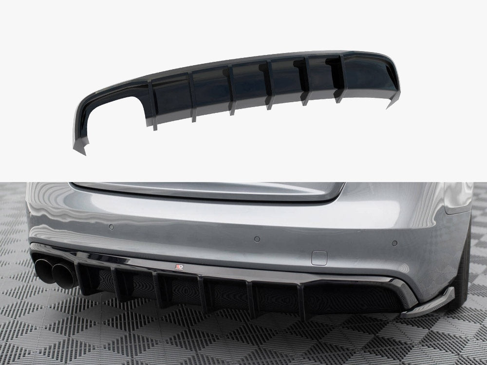 Maxton Design Rear Valance Audi A5 S-Line Coupe / Sportback / Cabrio 8T Facelift (Single side dual exhaust version)