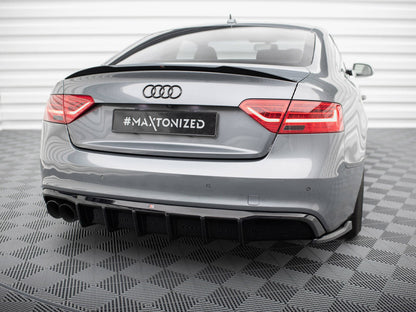 Maxton Design Rear Valance Audi A5 S-Line Coupe / Sportback / Cabrio 8T Facelift (Single side dual exhaust version)