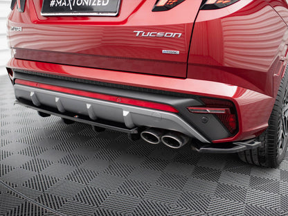 Maxton Design Central Rear Splitter (Vertical Bars) Hyundai Tucson N-Line Mk4