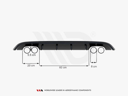 Maxton Design Rear Valance VW Golf VI With 2 Exhaust HOLE