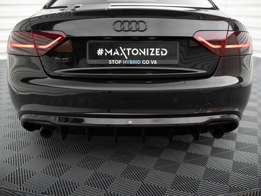 Maxton Design Rear Valance Audi S5 / A5 S-Line Coupe / Cabrio 8T (Version with single exhausts on both sides)