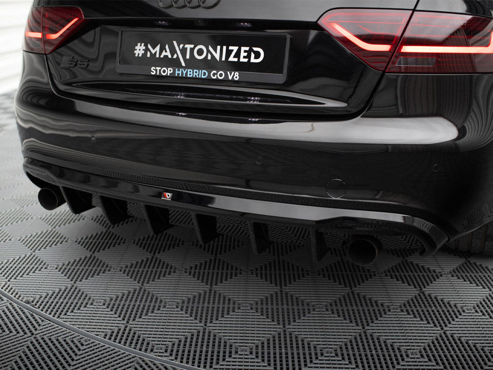 Maxton Design Rear Valance Audi S5 / A5 S-Line Coupe / Cabrio 8T (Version with single exhausts on both sides)