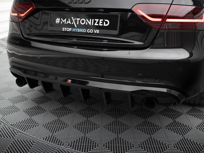 Maxton Design Rear Valance Audi S5 / A5 S-Line Coupe / Cabrio 8T (Version with single exhausts on both sides)