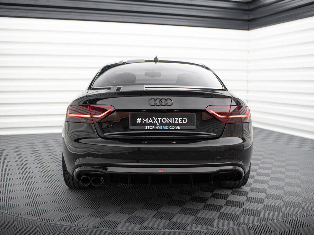 Maxton Design Rear Valance Audi S5 / A5 S-Line Coupe / Cabrio 8T (Single side dual exhaust version)