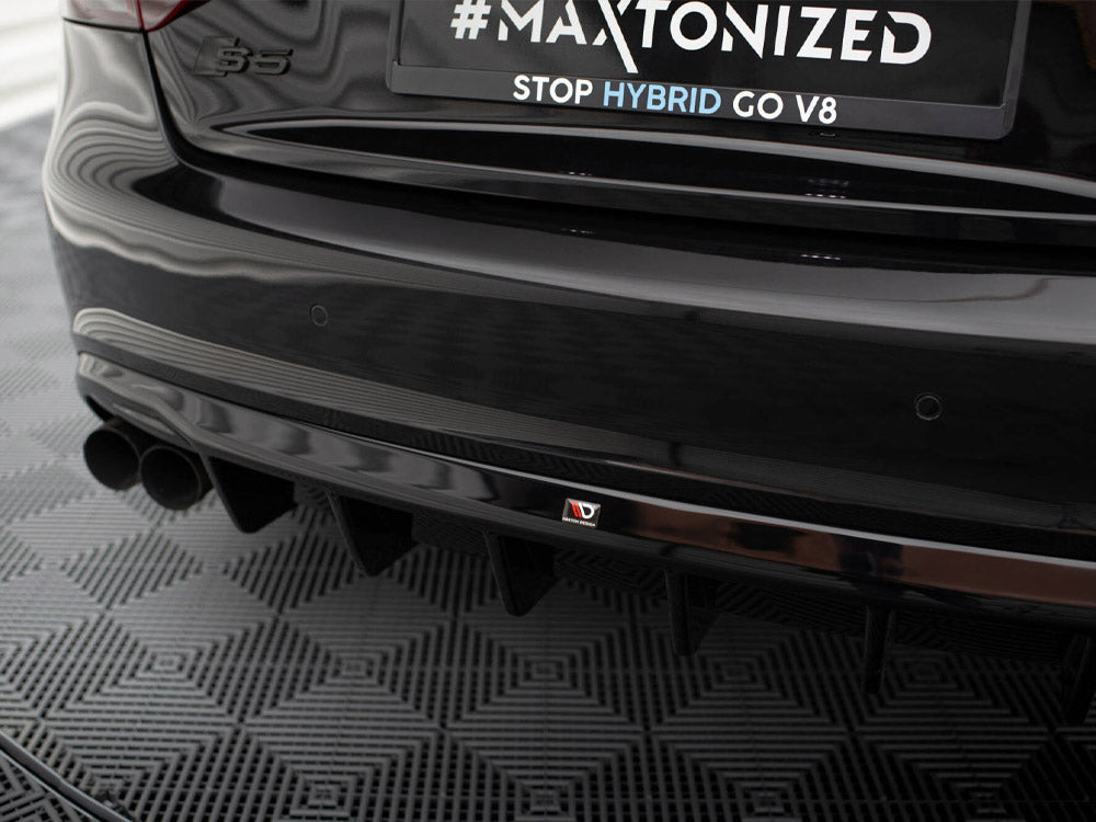 Maxton Design Rear Valance Audi S5 / A5 S-Line Coupe / Cabrio 8T (Single side dual exhaust version)