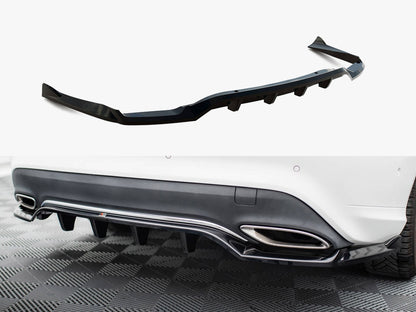 Maxton Design Rear Splitter (Vertical Bars) Mercedes-Benz CLA C117 Facelift