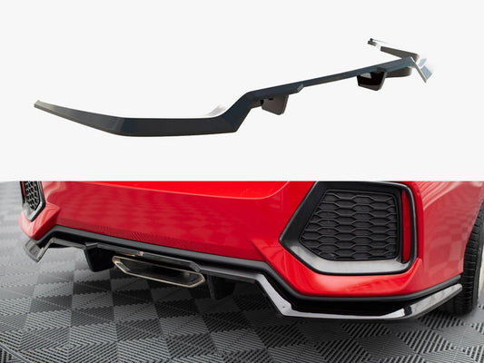 Maxton Design Central Rear Splitter (Vertical Bars) Honda Civic SI Mk10