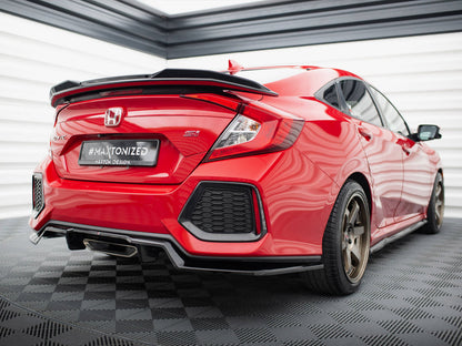 Maxton Design Central Rear Splitter (Vertical Bars) Honda Civic SI Mk10