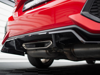 Maxton Design Central Rear Splitter (Vertical Bars) Honda Civic SI Mk10