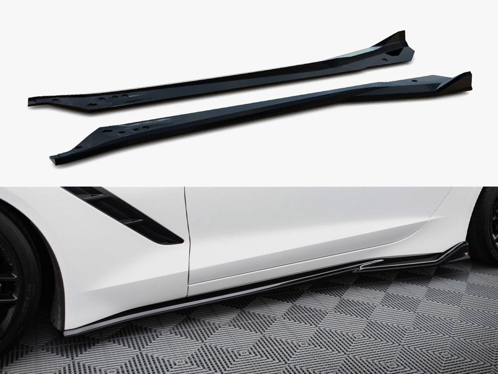 Maxton Design Side Skirts Diffusers V.2 Chevrolet Corvette C7