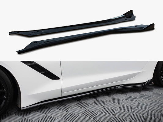 Maxton Design Side Skirts Diffusers V.2 Chevrolet Corvette C7
