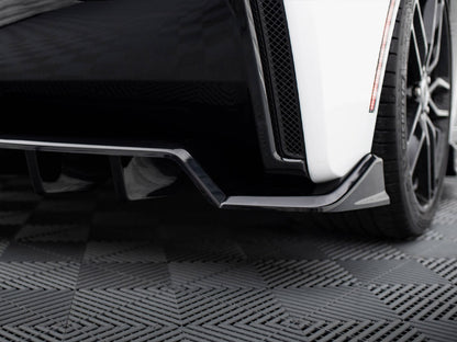 Maxton Design Central Rear Splitter (Vertical Bars) + Rear Side Splitters Chevrolet Corvette C7