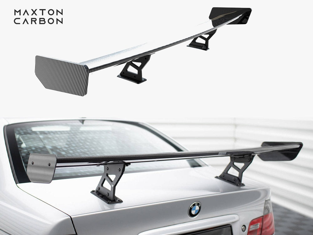 Maxton Design Carbon Spoiler With Internal Brackets Uprights BMW 3 Coupe E46