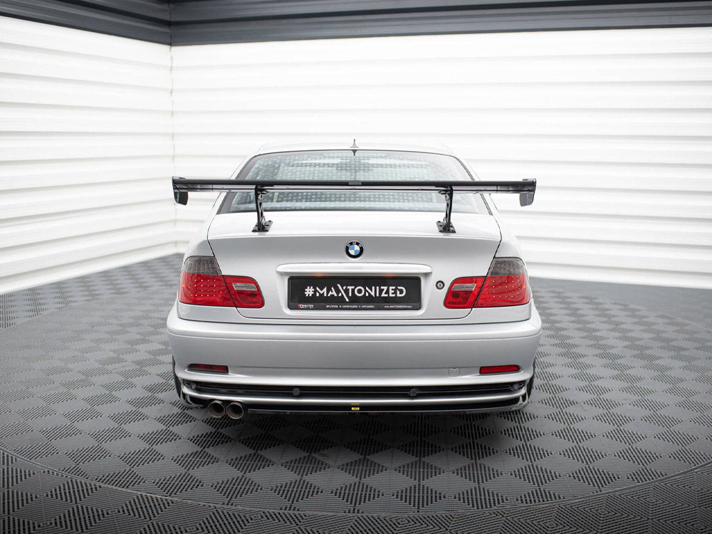 Maxton Design Carbon Spoiler With Internal Brackets Uprights BMW 3 Coupe E46