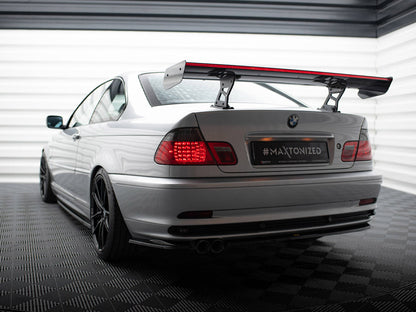 Maxton Design Carbon Spoiler With Internal Brackets Uprights + LED BMW 3 Coupe E46