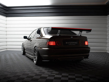 Maxton Design Carbon Spoiler With Internal Brackets Uprights + LED BMW 3 Coupe E46
