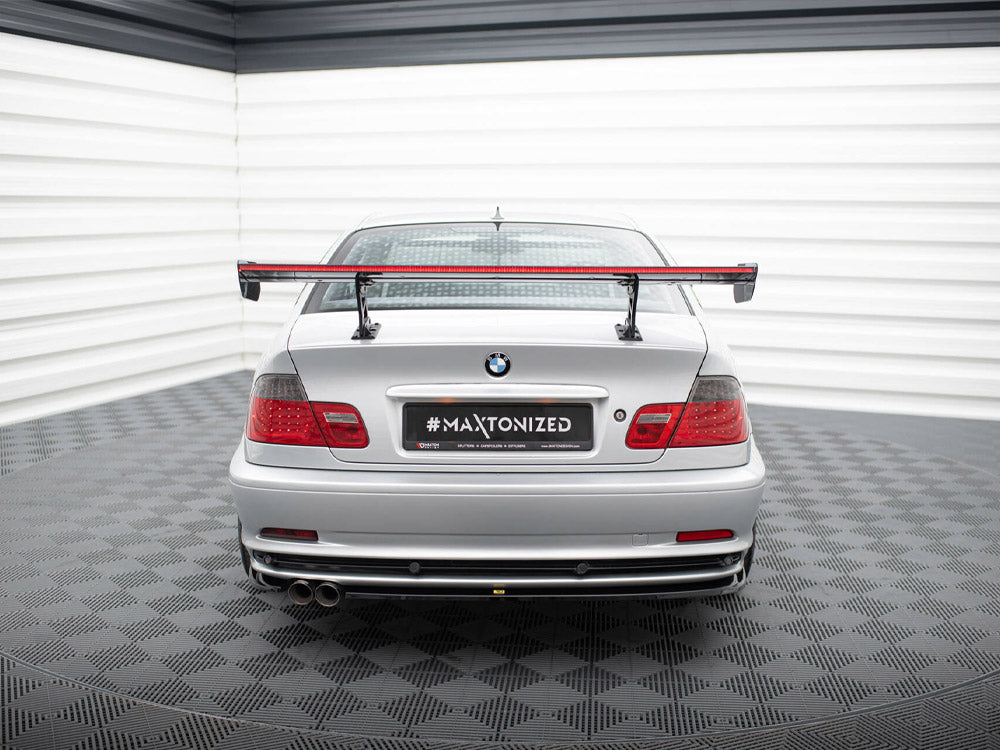 Maxton Design Carbon Spoiler With Internal Brackets Uprights + LED BMW 3 Coupe E46