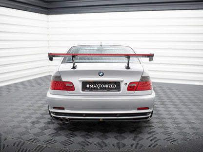 Maxton Design Carbon Spoiler With Internal Brackets Uprights + LED BMW 3 Coupe E46