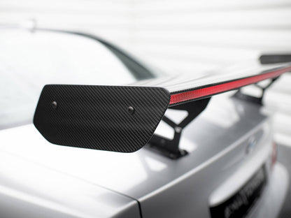 Maxton Design Carbon Spoiler With Internal Brackets Uprights + LED BMW 3 Coupe E46