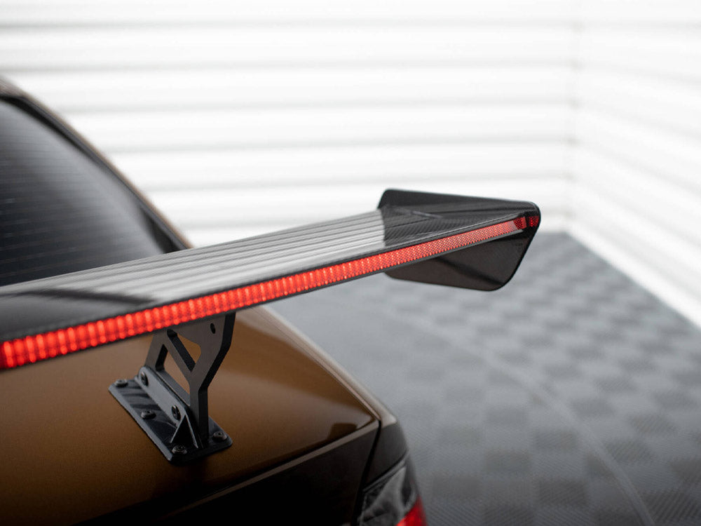 Maxton Design Carbon Spoiler With Internal Brackets Uprights + LED BMW 3 Coupe E46