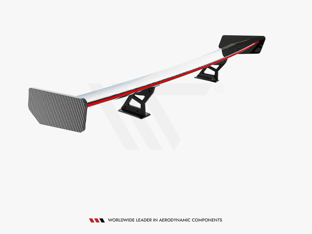 Maxton Design Carbon Spoiler With Internal Brackets Uprights + LED BMW 3 Coupe E46