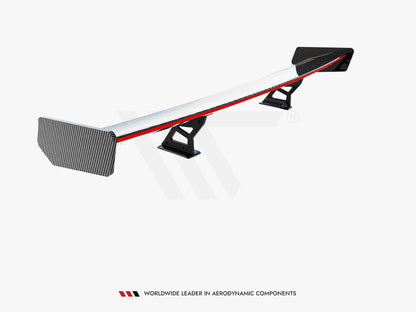 Maxton Design Carbon Spoiler With Internal Brackets Uprights + LED BMW 3 Coupe E46