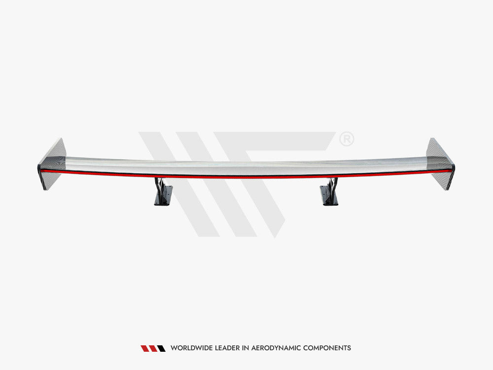 Maxton Design Carbon Spoiler With Internal Brackets Uprights + LED BMW 3 Coupe E46