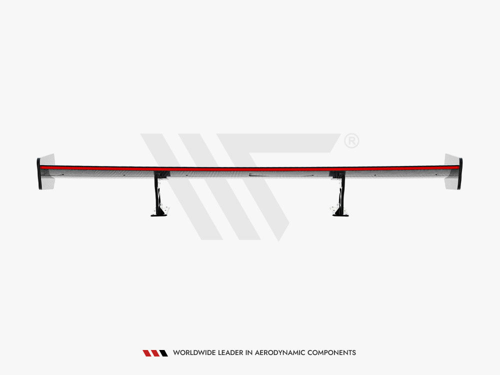 Maxton Design Carbon Spoiler With Internal Brackets Uprights + LED BMW 3 Coupe E46