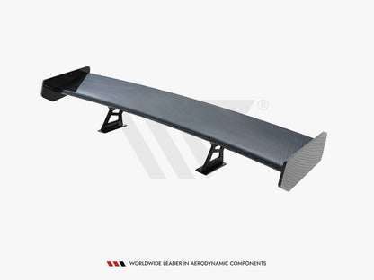 Maxton Design Carbon Spoiler With Internal Brackets Uprights + LED BMW 3 Coupe E46