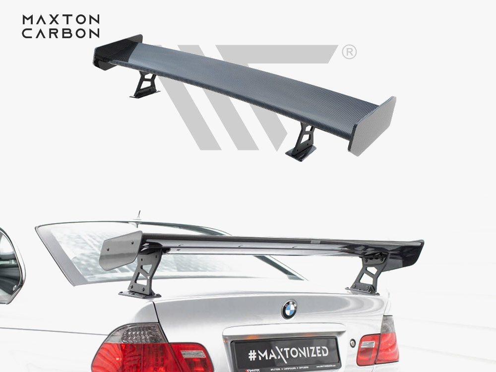 Maxton Design Carbon Spoiler With External Brackets Uprights BMW 3 Coupe E46
