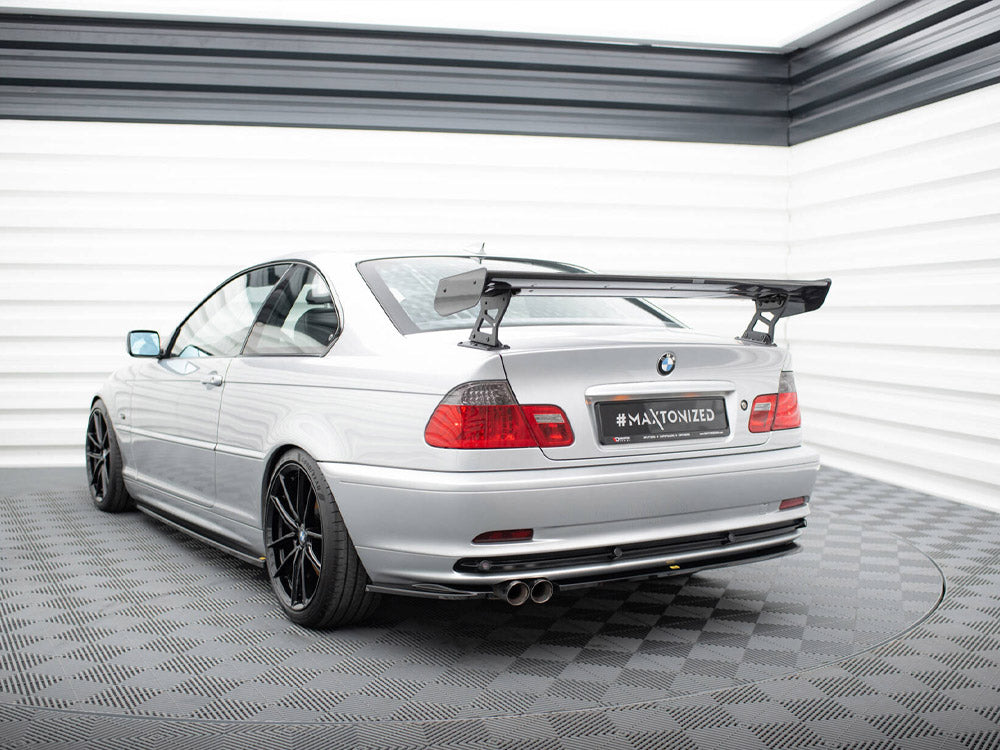Maxton Design Carbon Spoiler With External Brackets Uprights BMW 3 Coupe E46