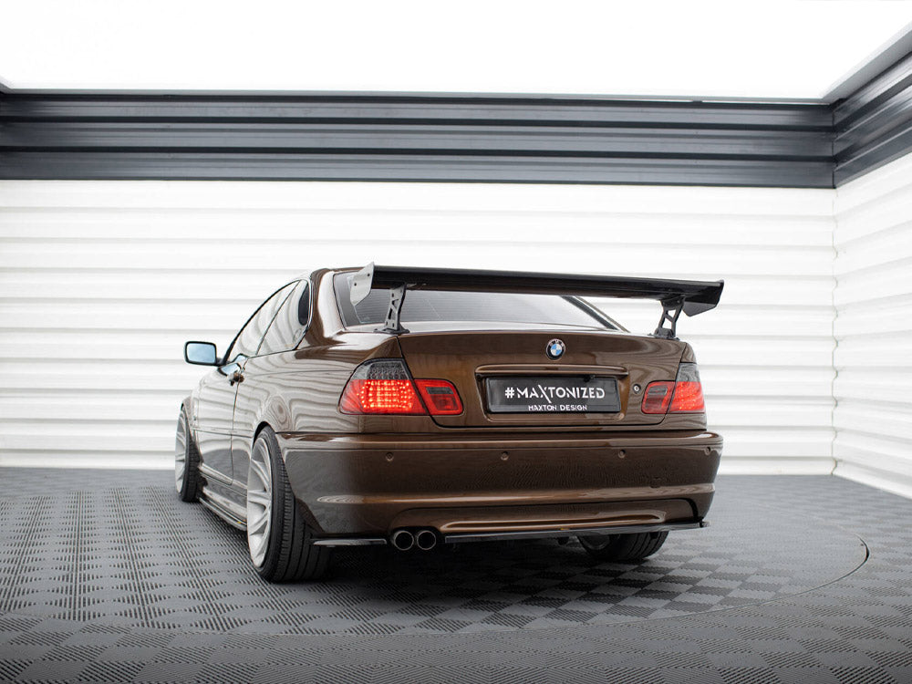 Maxton Design Carbon Spoiler With External Brackets Uprights BMW 3 Coupe E46