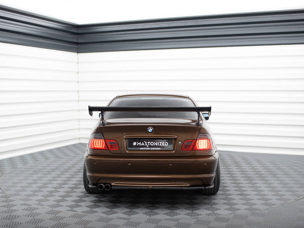 Maxton Design Carbon Spoiler With External Brackets Uprights BMW 3 Coupe E46