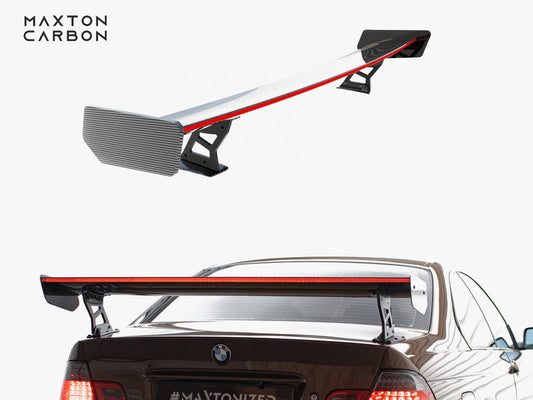 Maxton Design Carbon Spoiler With External Brackets Uprights + LED BMW 3 Coupe E46